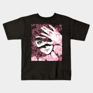 Punk Fashion Style Pink Glowing Girl Kids T-Shirt